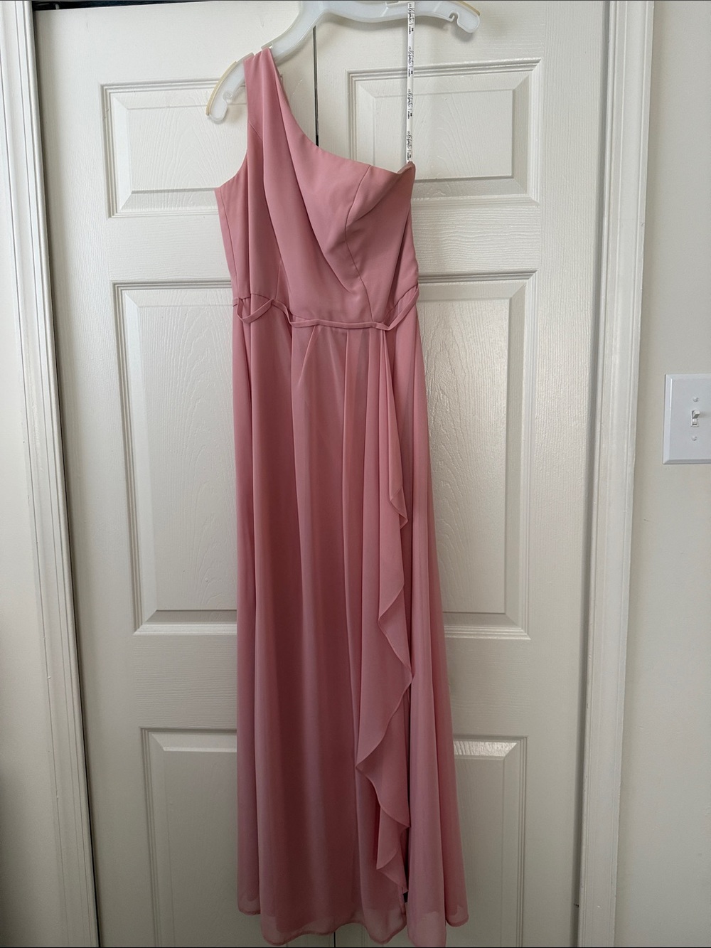 One-Shoulder Blush Pink Gown